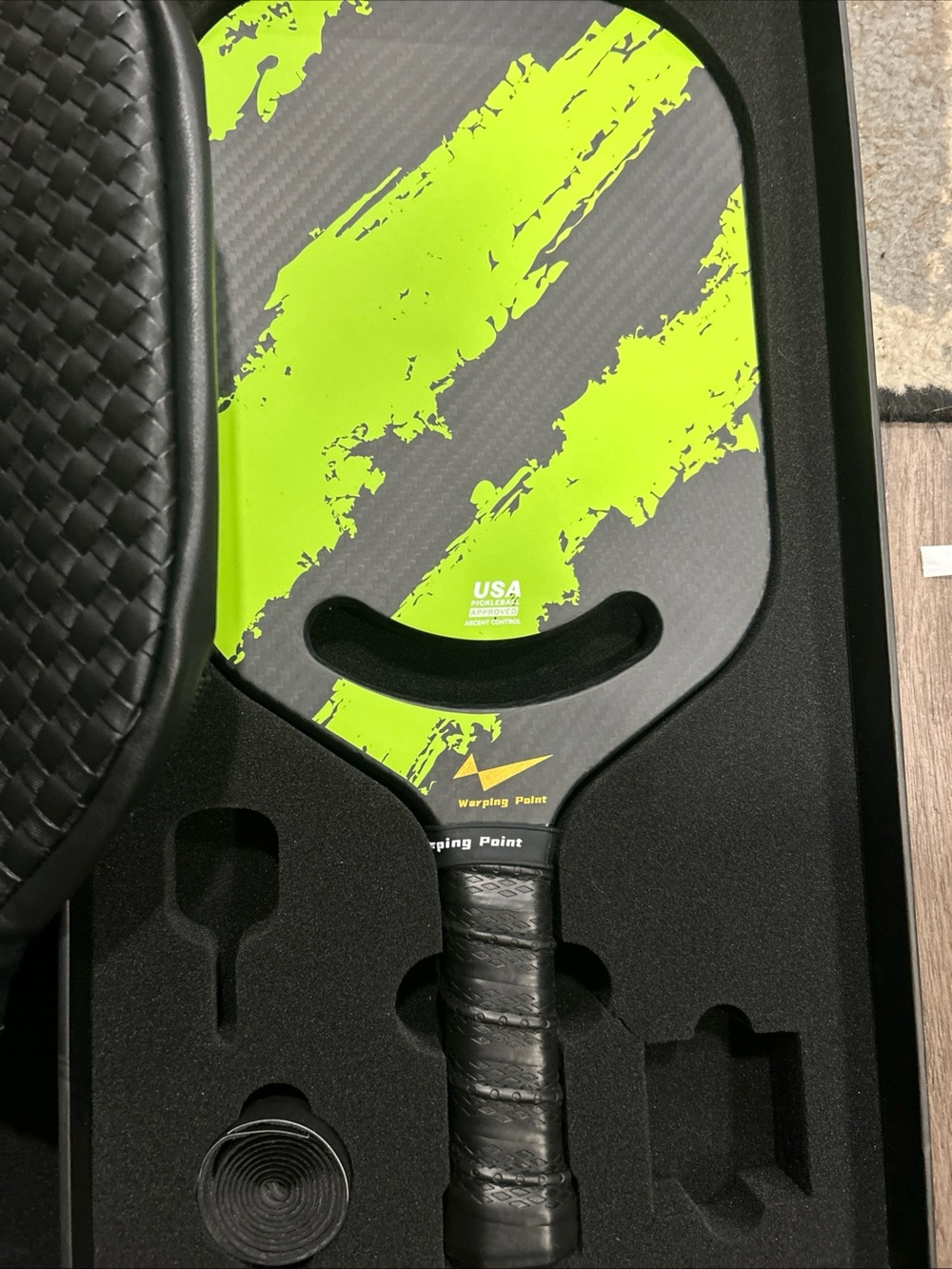 Green/Black Pickleball Paddle - USA Made Composite Paddle